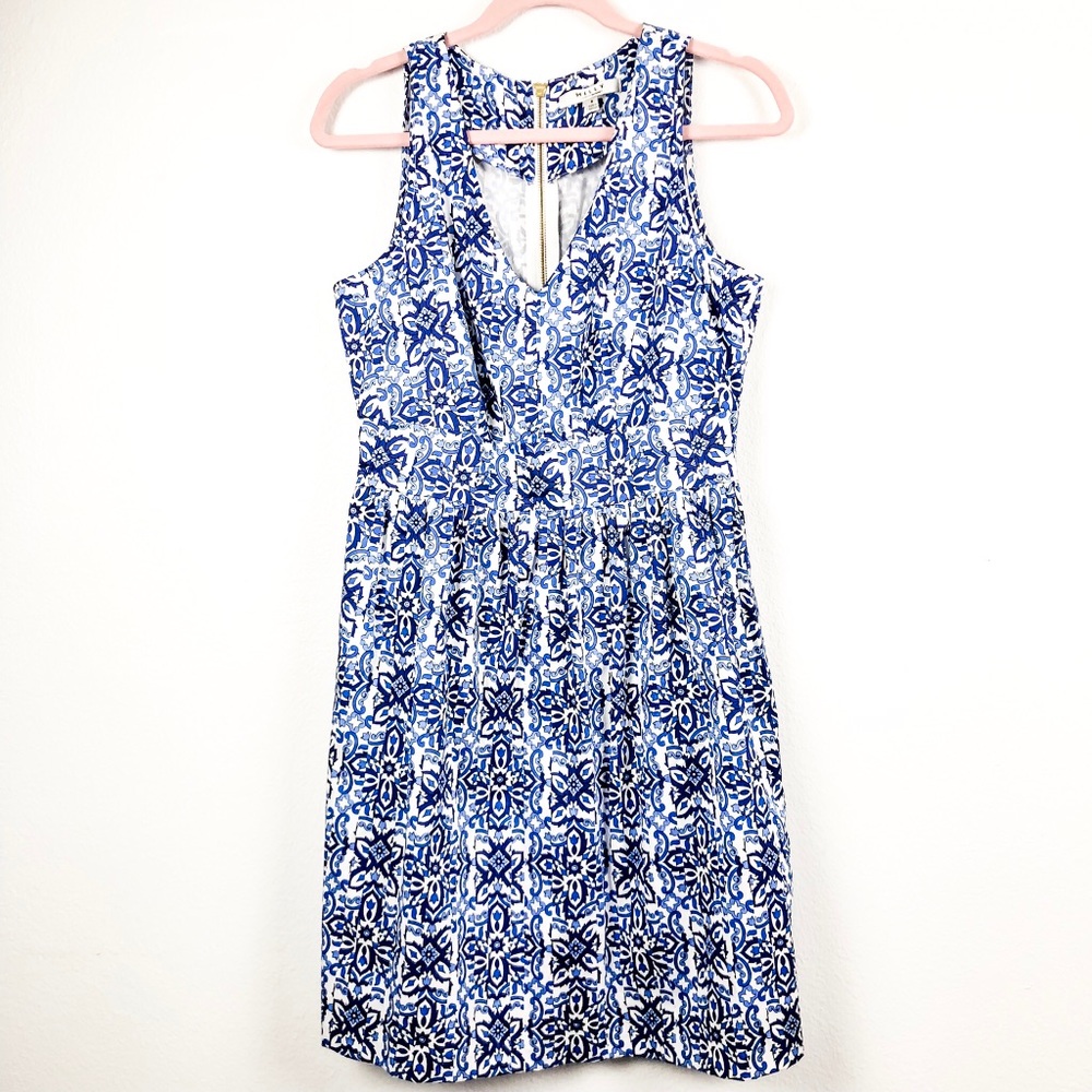 MILLY for Design Nation Blue White Dress P78